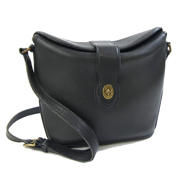 Coach Shoulder Bag 9948 Black Leather Old Women's COACH